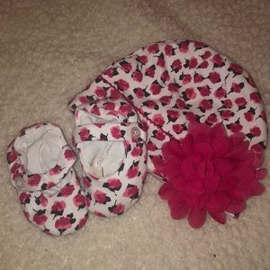 Kate spade baby girl hat and shoes